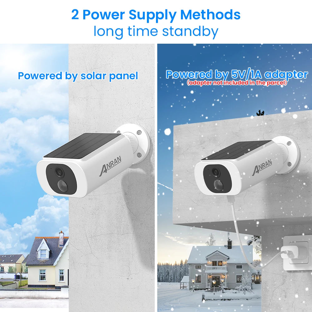 2/3/4 PCS Outdoor Wireless WIFI Camera 2.4G 3MP Battery Solar Security Camera Floodlight Color Night Vision Local Alarm