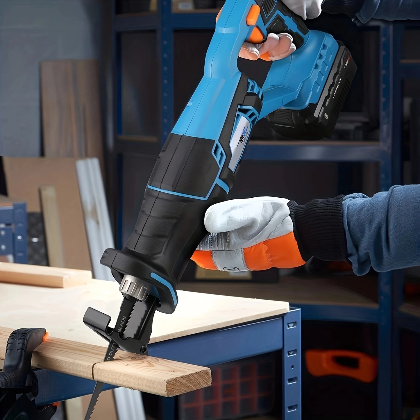 20V Reciprocating Saw Zall Saw Cut-off Tool LED Working Light, 2.0AH Battery, Tool-Free Blade Change, 7pcs Saw Blades For