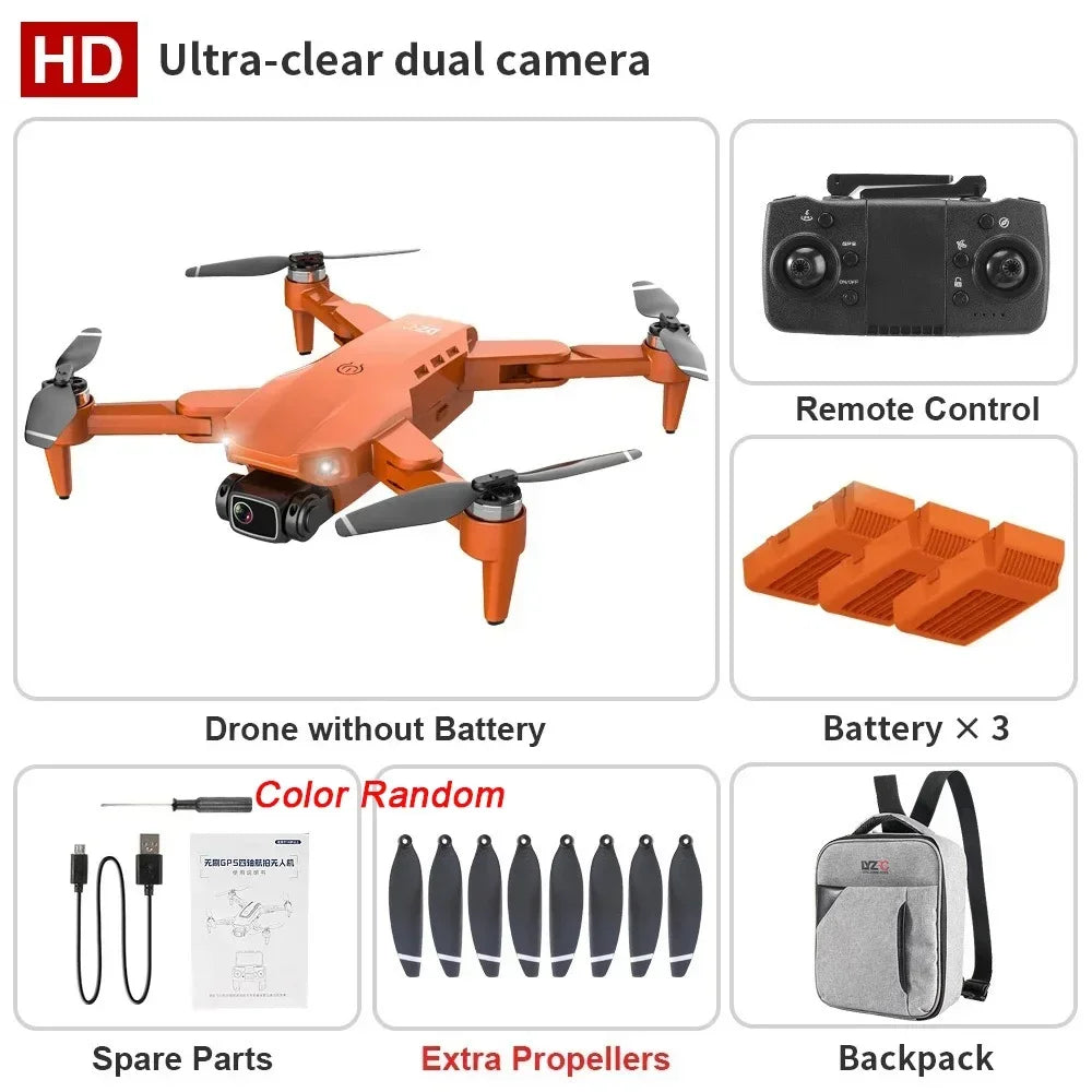 Drone L900 Pro 4K Professional 5G GPS HD Dual Camera Photography Brushless Foldable Quadcopter RC Distance 1.2KM Drones Toys