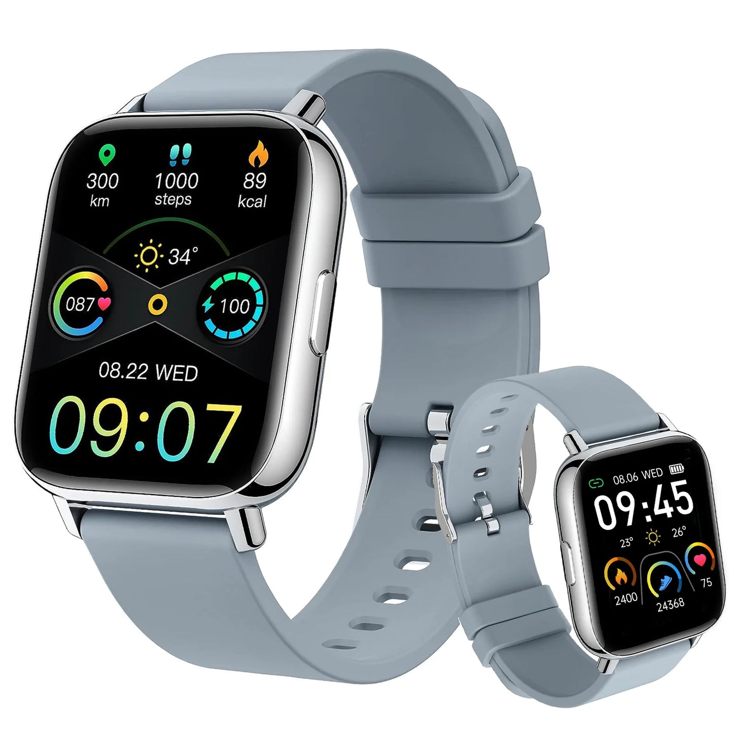 Smart Watch, Fitness Tracker 1.69" Touch Screen Smartwatch Fitness Watch Heart Rate Monitor/Pedometer/Sleep Monitor.