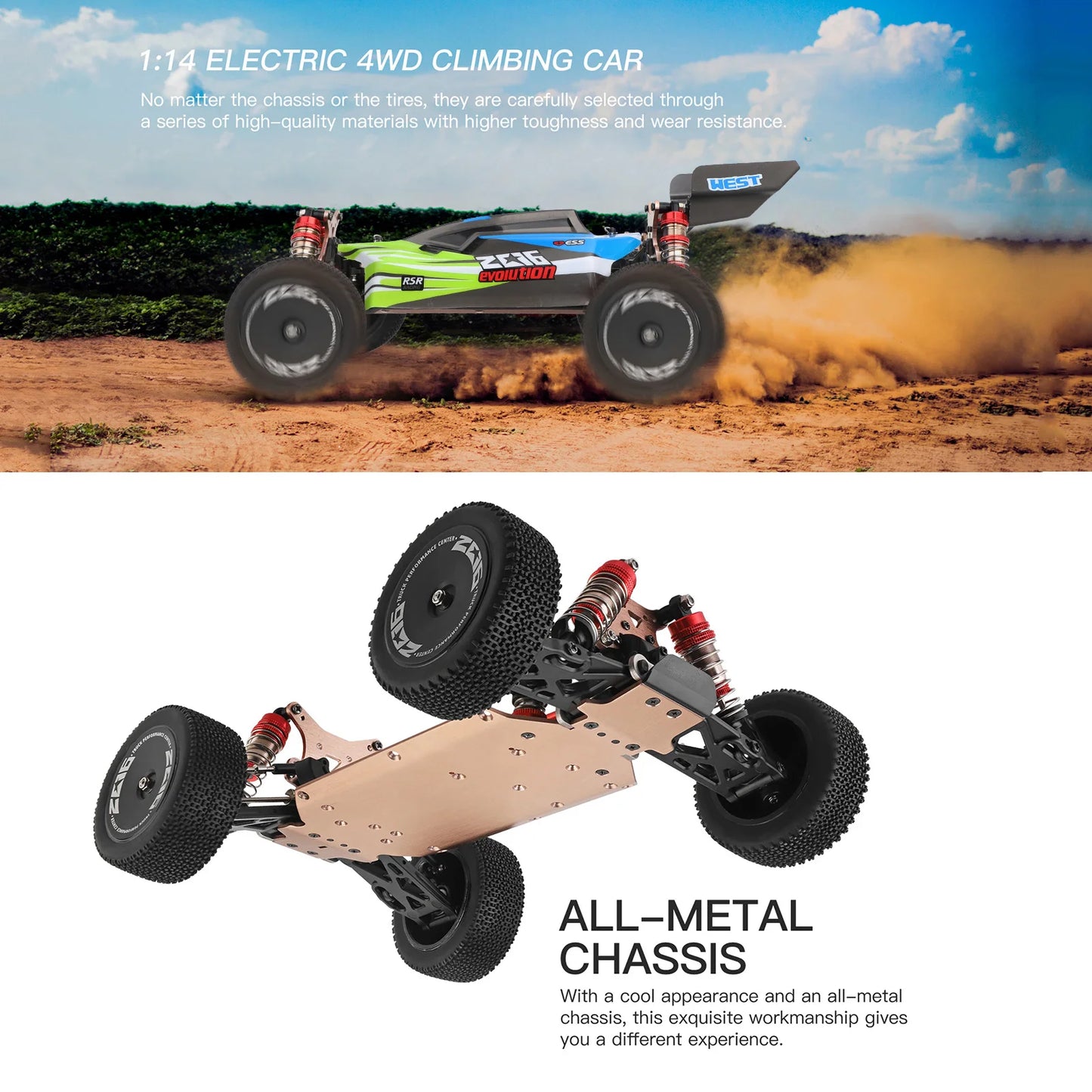 144001 RTR 2.4GHz 60km/h High Speed Drift Racing Car Remote Control Car