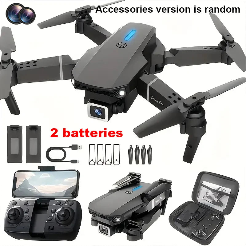 2025 E88Pro RC Drone 4K Professinal With 3 Battery 1080P Wide Angle HD Camera Foldable Helicopter WIFI FPV Height Hold Gift Toy