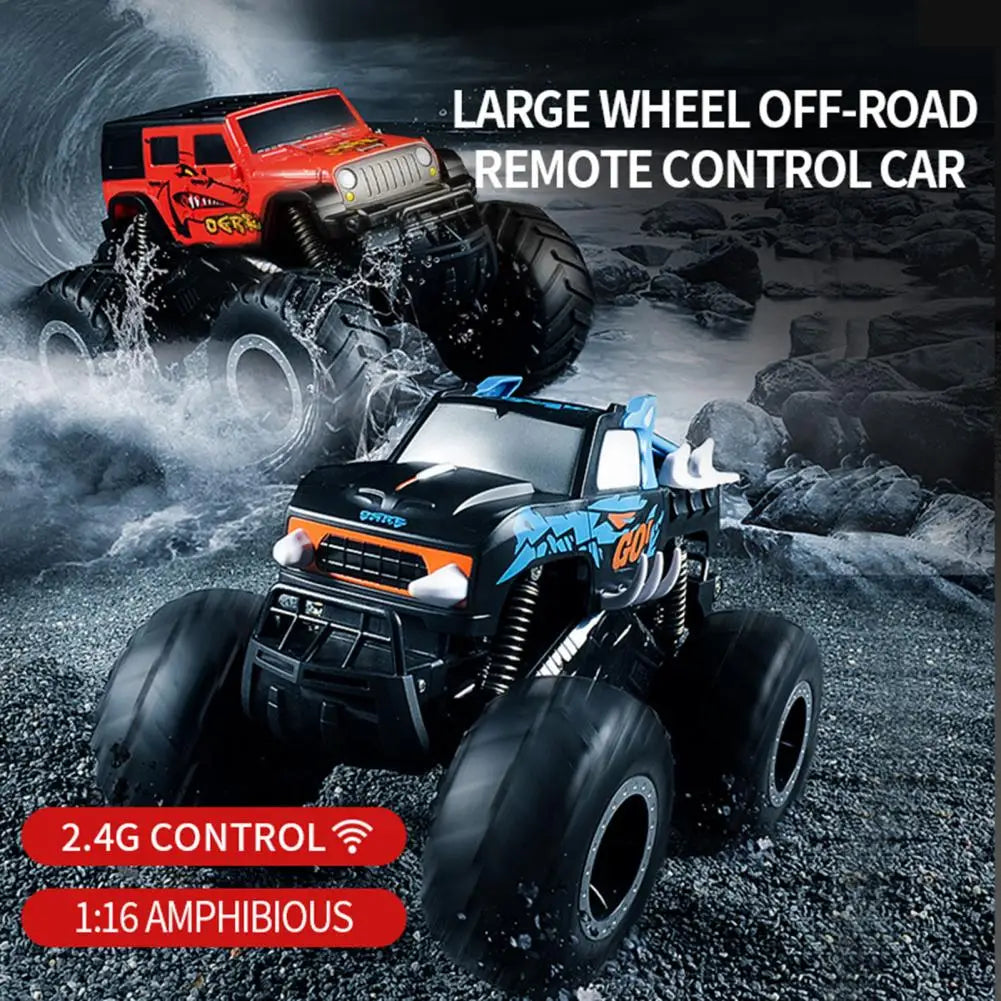 2.4GHz Remote Control Toy 4 Wheels Off Road Amphibious Climbing Vehicle Waterproof Stunt Remote Control Car Children Toys Gift