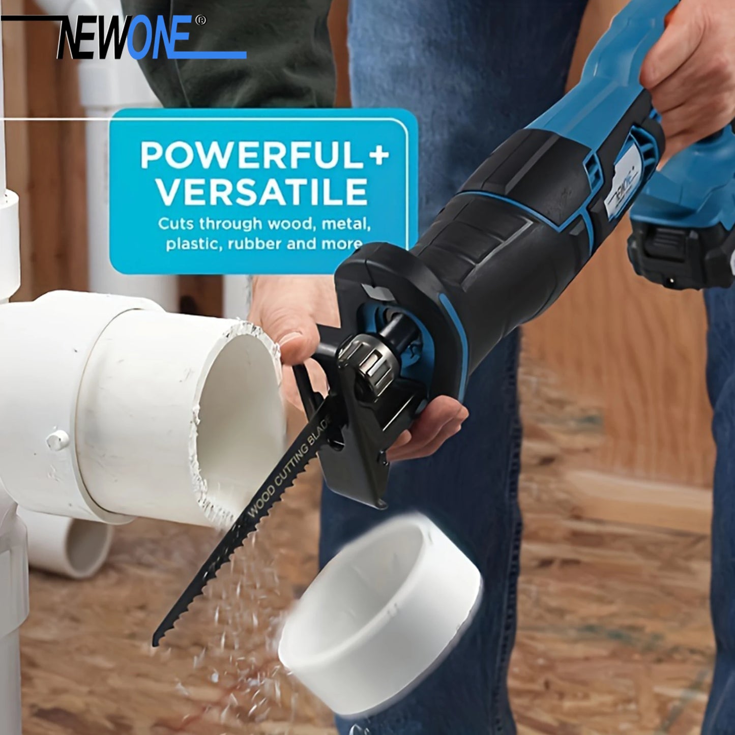 20V Reciprocating Saw Zall Saw Cut-off Tool LED Working Light, 2.0AH Battery, Tool-Free Blade Change, 7pcs Saw Blades For