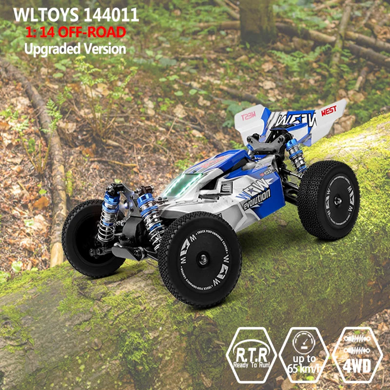 WLtoys 144011 1/14 4WD RC Car, Max 43 Mph Off-road Remote Control Car,Upgraded version(144001V2) ,Suitable for Outdoors and gift