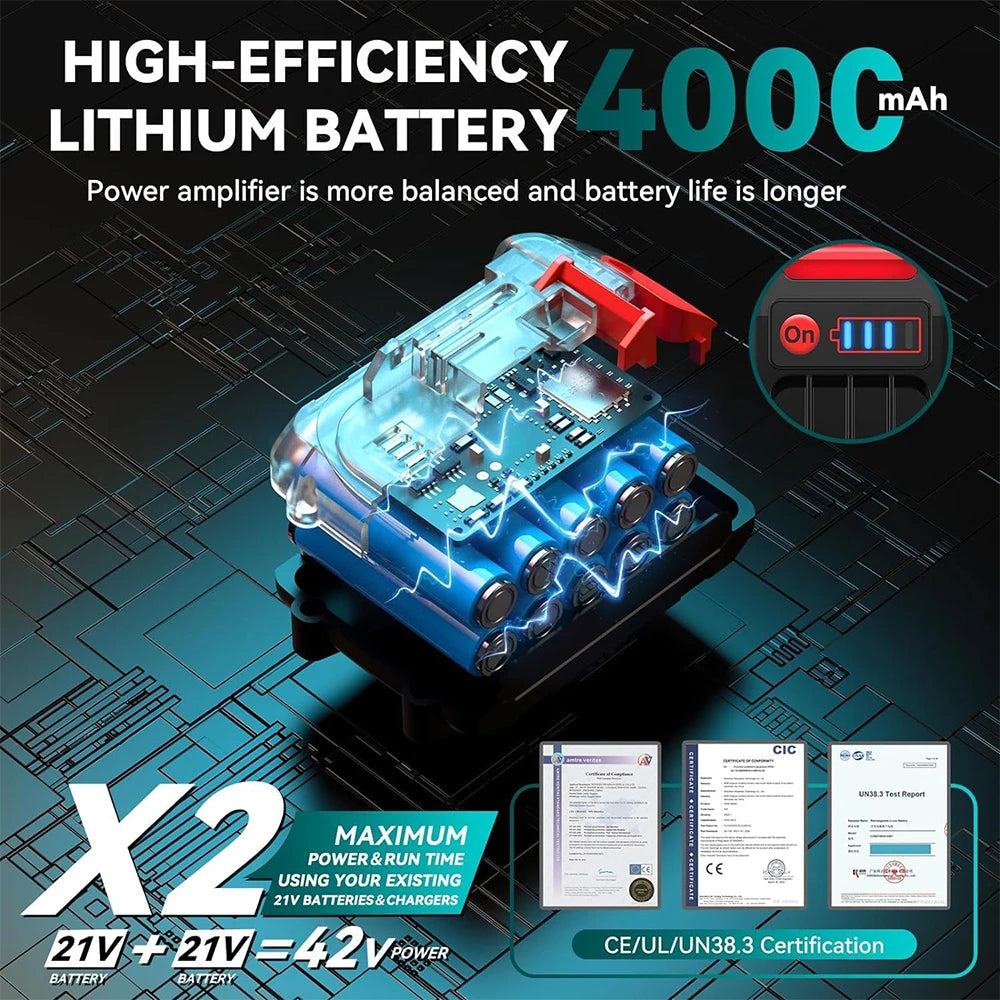 SEESII 8'' Mini Cordless Chainsaw kit Electric Chainsaw Wood Cutter Pruning Garden Power Tools For Makita 18V Battery pin