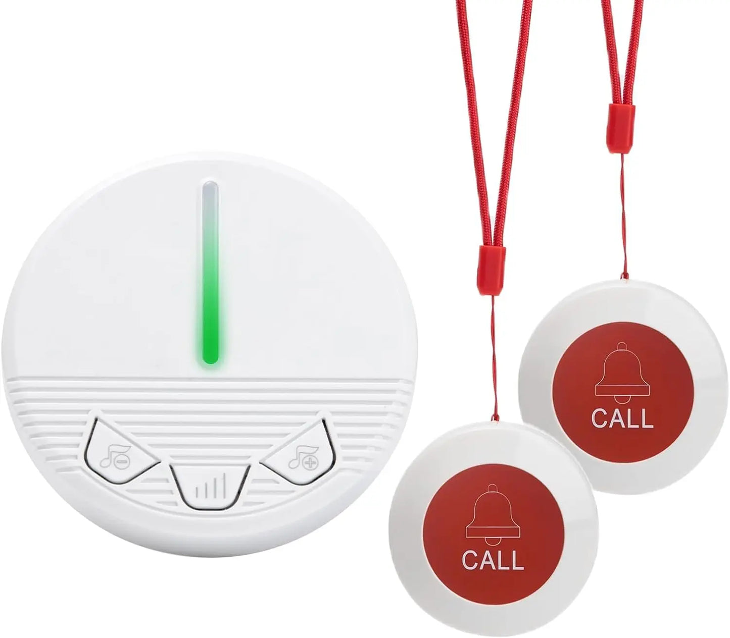 Wireless Caregiver Pager Life Alert System SOS Panic Call Button with Door Light for Seniors Disabled Elderly Home Hospital