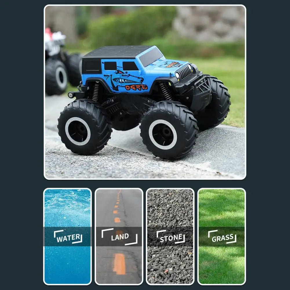 2.4GHz Remote Control Toy 4 Wheels Off Road Amphibious Climbing Vehicle Waterproof Stunt Remote Control Car Children Toys Gift